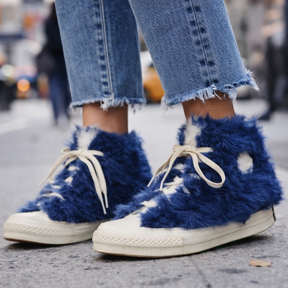 Converse  Ambush Chuck Taylor 70 Hi Fuzzy Navy Blue Size W 9 / M7 170587C